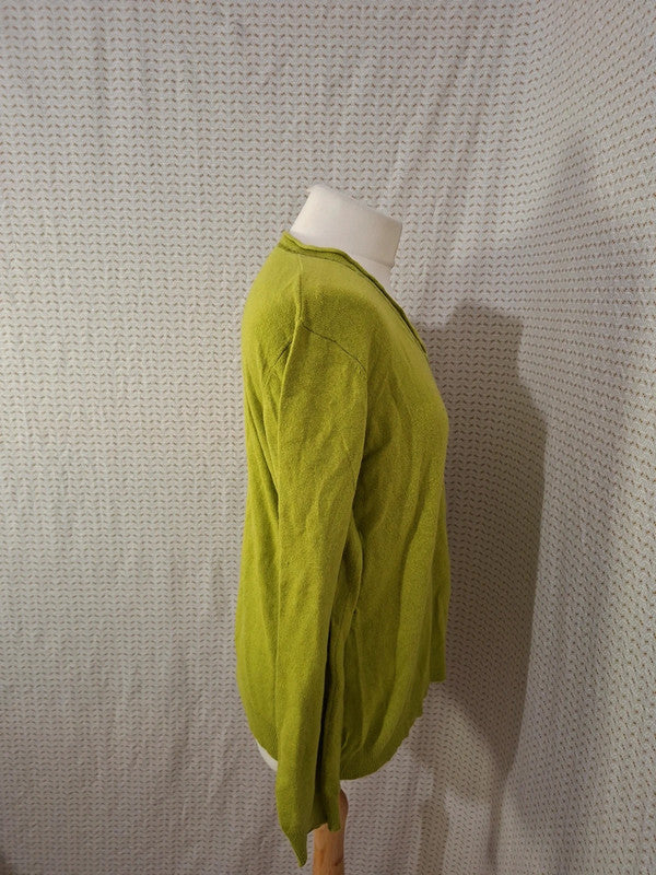 Pull vert col V Christine Laure - Taille M - 38