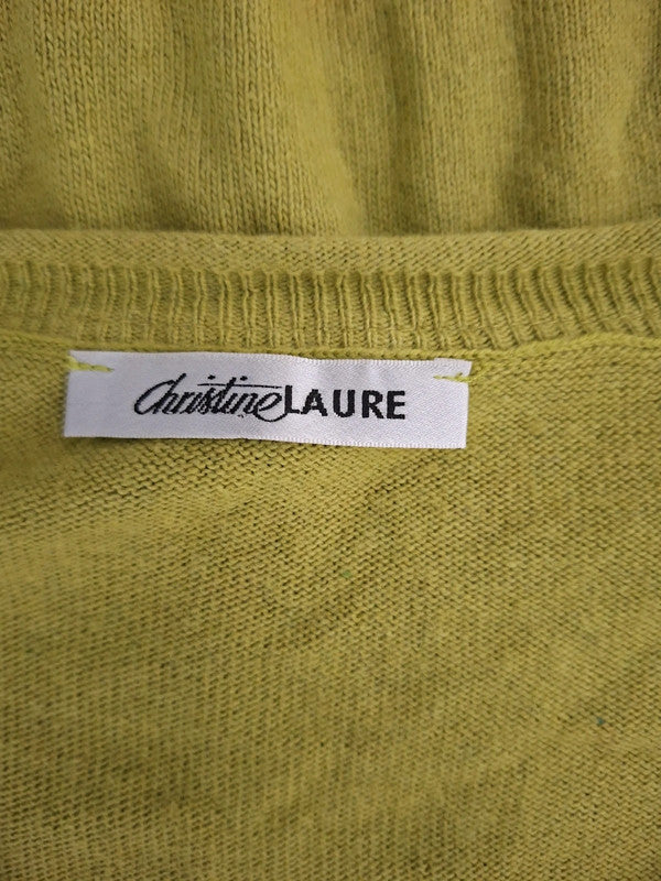 Pull vert col V Christine Laure - Taille M - 38