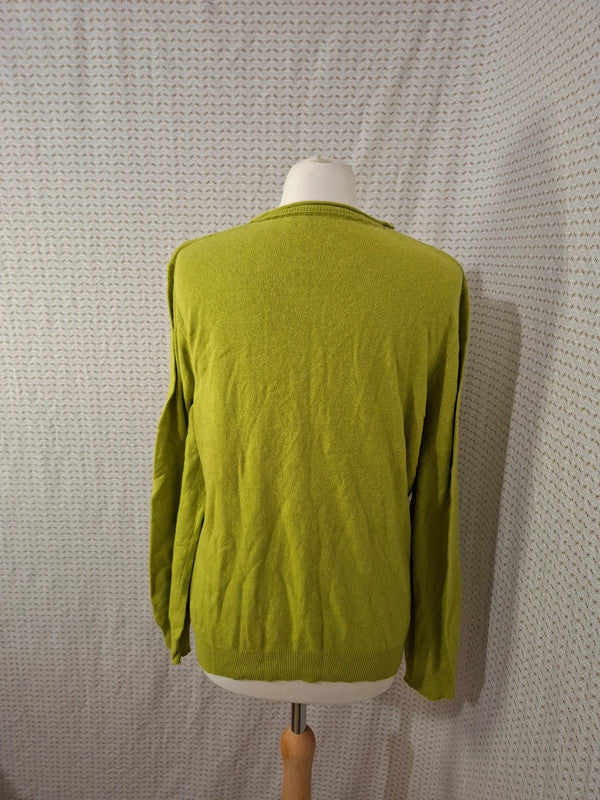 Pull vert col V Christine Laure - Taille M - 38