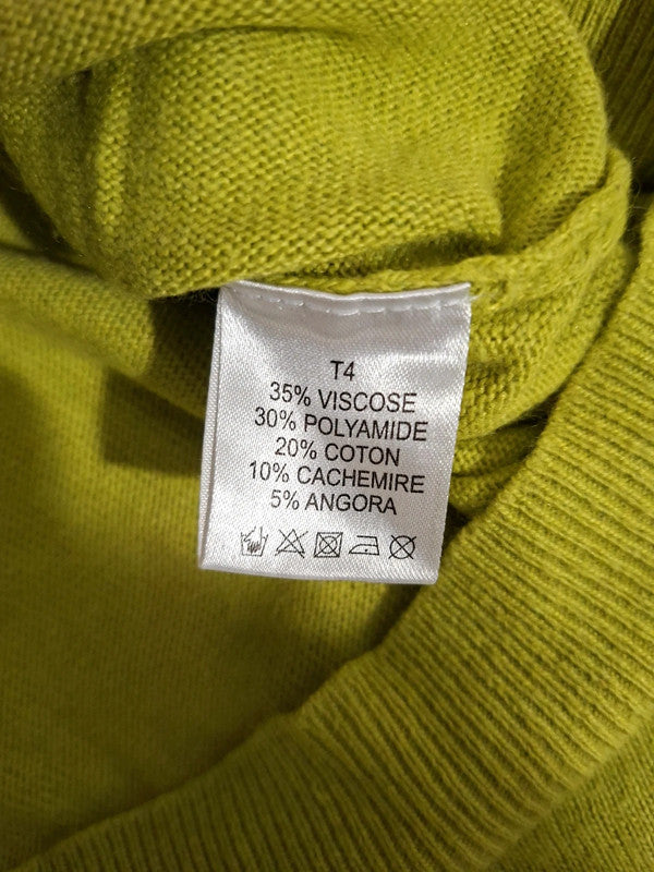 Pull vert col V Christine Laure - Taille M - 38