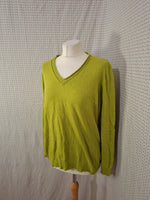 Pull vert col V Christine Laure - Taille M - 38