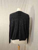Pull noir col V Bershka - Taille M - 38