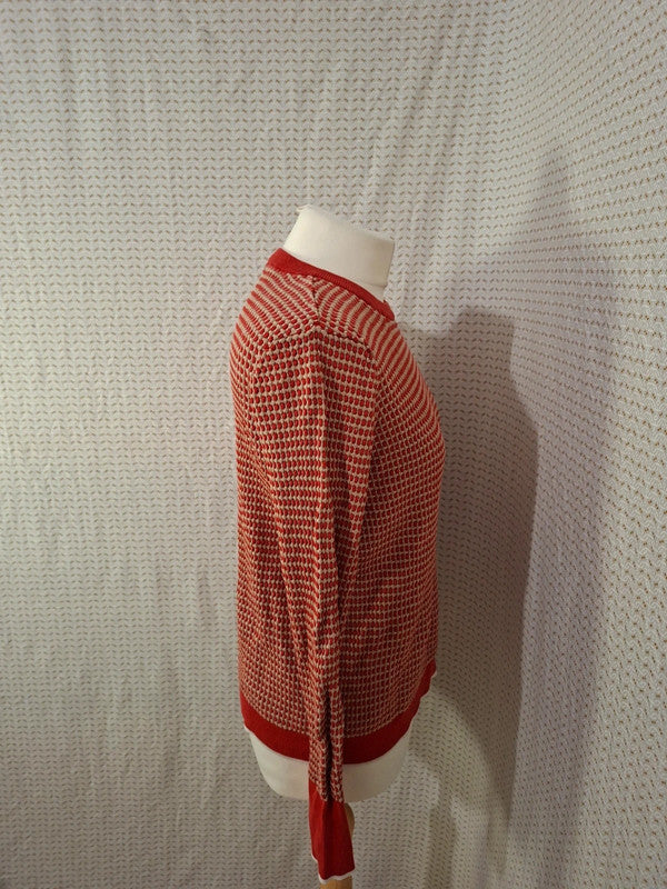 Pull rouge et marron Monoprix - Taille S - 36