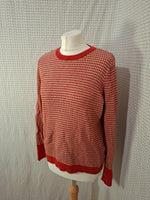 Pull rouge et marron Monoprix - Taille S - 36