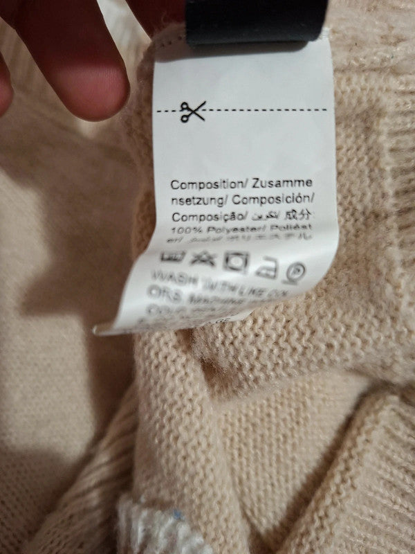 Pull beige col V Emery Rose - Taille L - 40