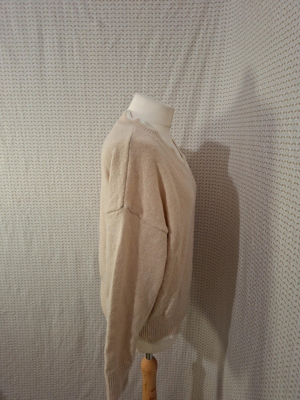 Pull beige col V Emery Rose - Taille L - 40