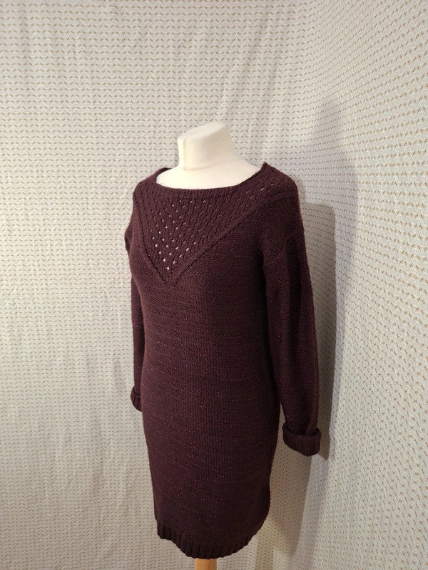 Robe pull violet brillant Creeks - Taille XS - 34