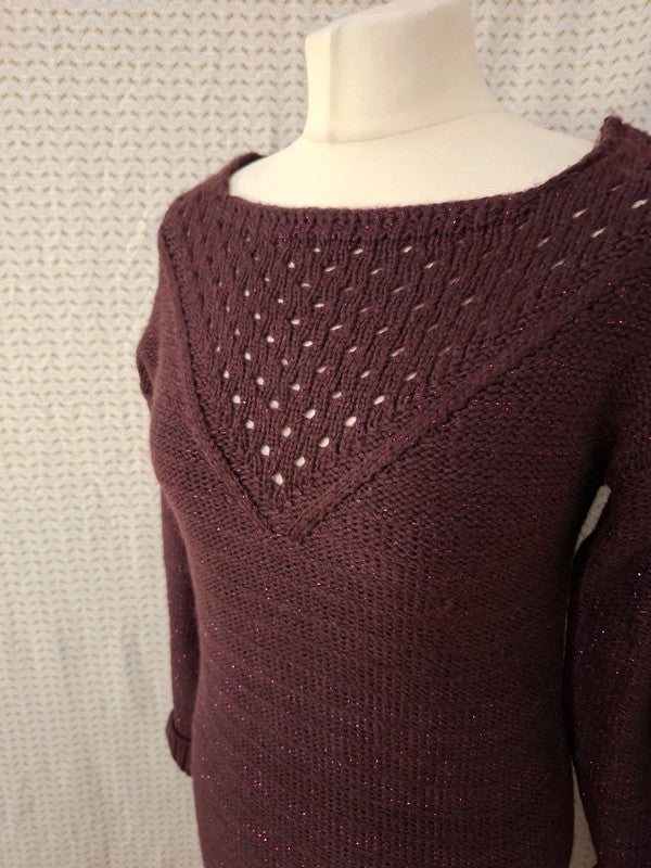 Robe pull violet brillant Creeks - Taille XS - 34