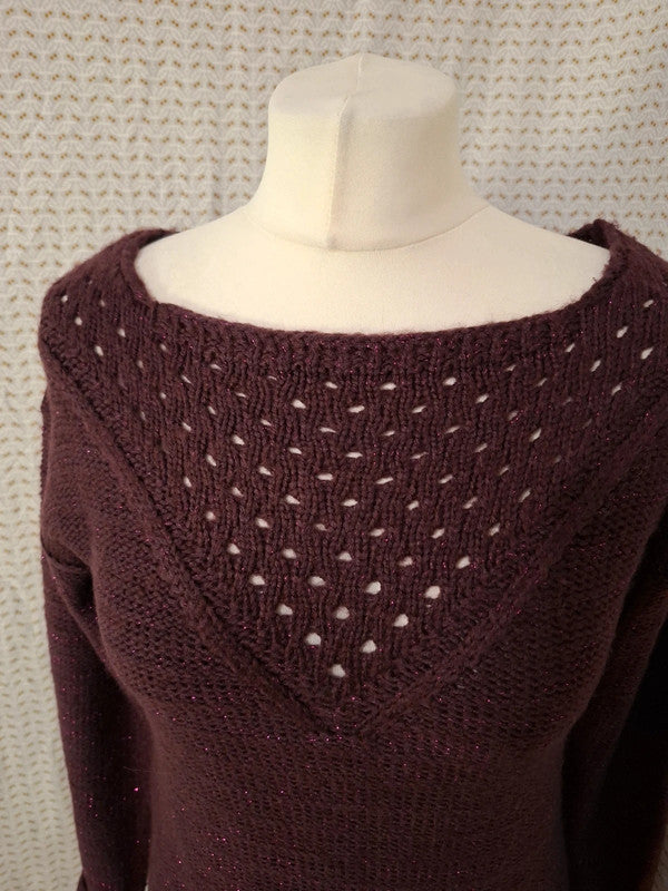 Robe pull violet brillant Creeks - Taille XS - 34