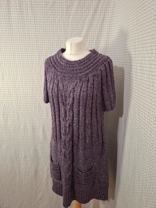 Robe pull violet Mademoiselle-Élégance - Taille XL - 42