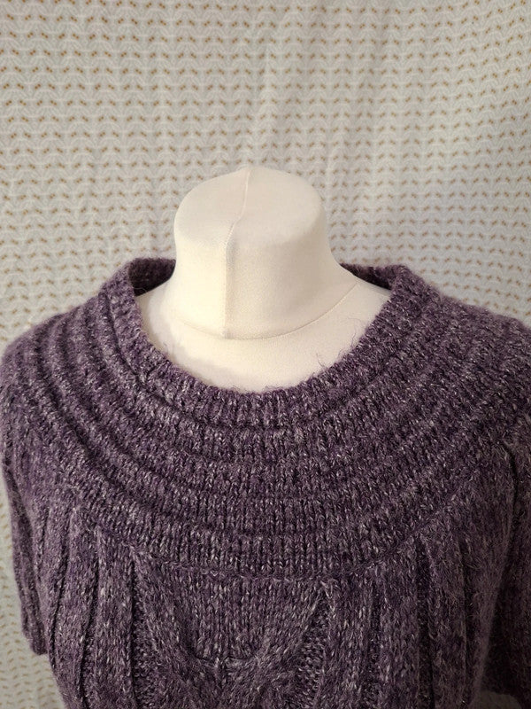 Robe pull violet Mademoiselle-Élégance - Taille XL - 42