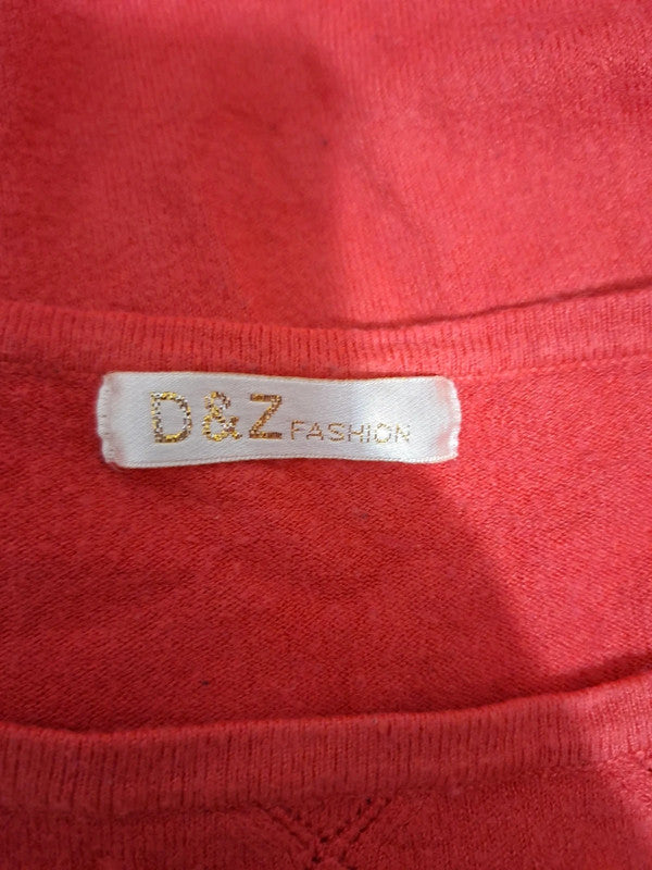 Robe pull corail D&Z Fashion - Taille L - 40
