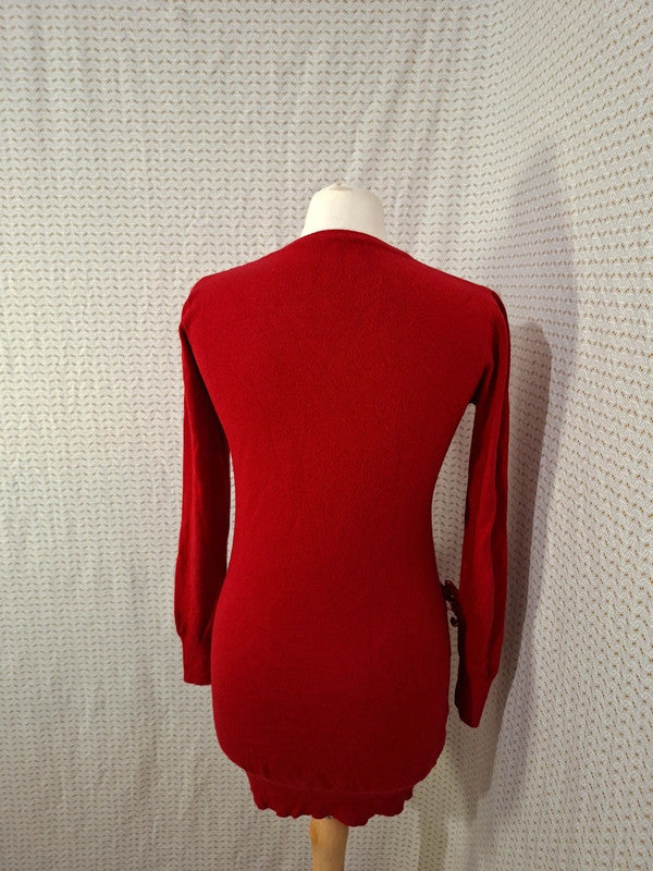 Robe pull rouge Mademoiselle-Élégance - Taille M - 38