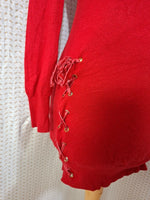 Robe pull rouge Mademoiselle-Élégance - Taille M - 38