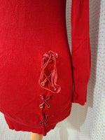 Robe pull rouge Mademoiselle-Élégance - Taille M - 38