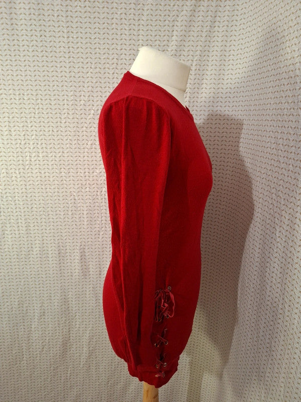 Robe pull rouge Mademoiselle-Élégance - Taille M - 38