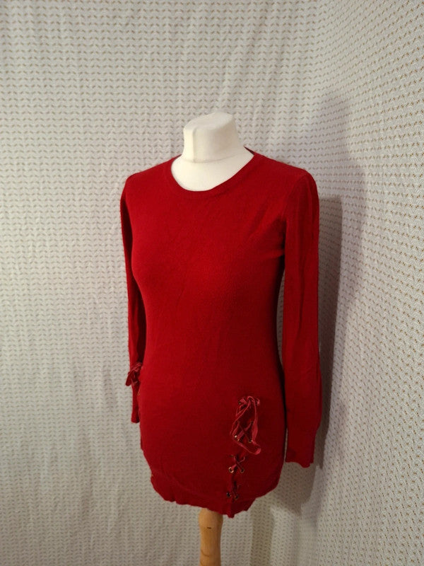 Robe pull rouge Mademoiselle-Élégance - Taille M - 38