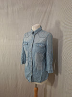 Chemisier bleu Yessica - Taille M - 38