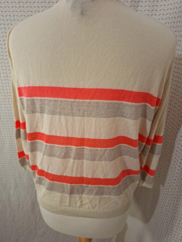 Cardigan beige et gris Mango - Taille S - 36