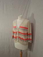 Cardigan beige et gris Mango - Taille S - 36