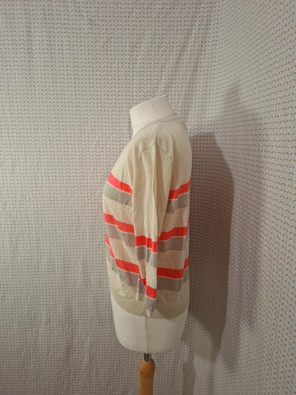 Cardigan beige et gris Mango - Taille S - 36