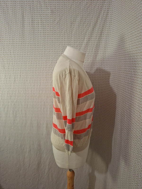 Cardigan beige et gris Mango - Taille S - 36