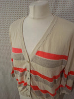 Cardigan beige et gris Mango - Taille S - 36