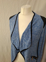 Gilet bleu et noir Mademoiselle-Élégance - Taille M - 38