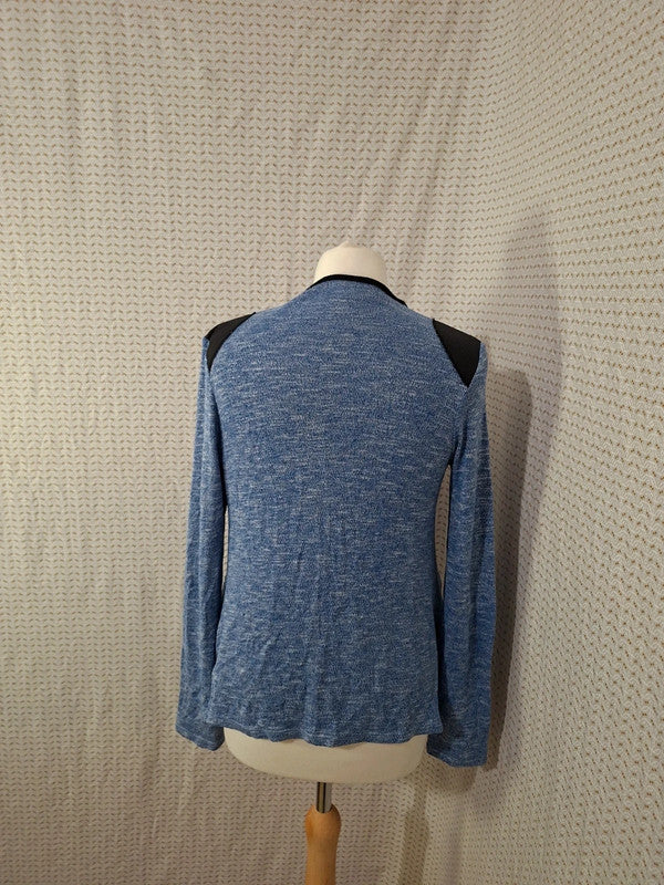 Gilet bleu et noir Mademoiselle-Élégance - Taille M - 38