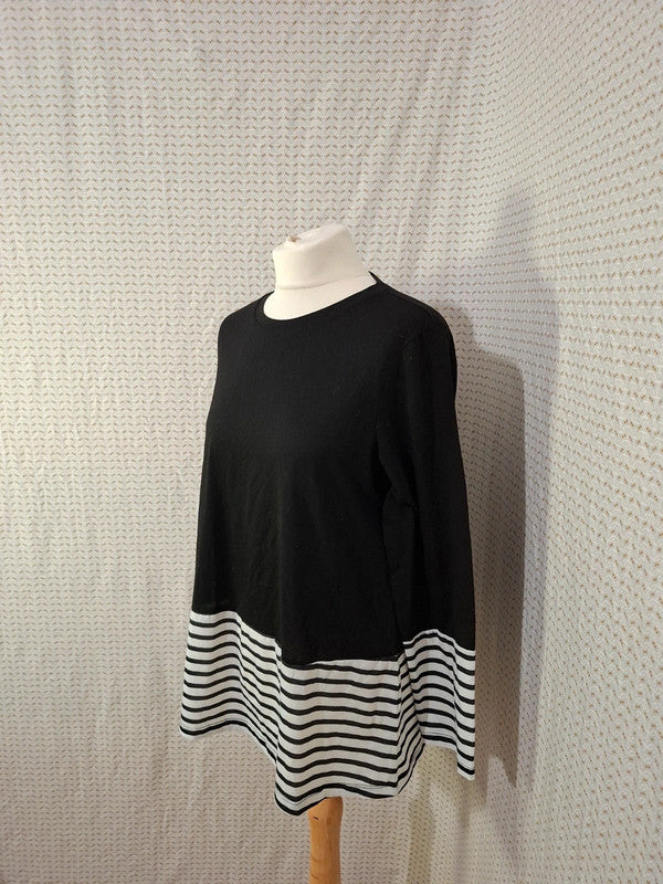 Pull léger noir rayé Shein - Taille L - 40