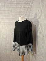 Pull léger noir rayé Shein - Taille L - 40