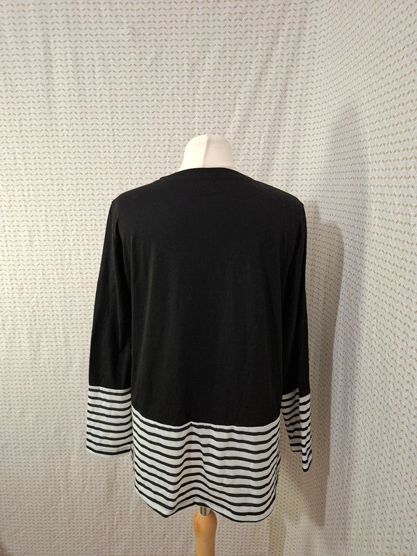 Pull léger noir rayé Shein - Taille L - 40