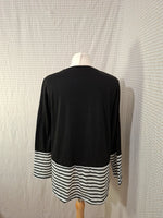 Pull léger noir rayé Shein - Taille L - 40