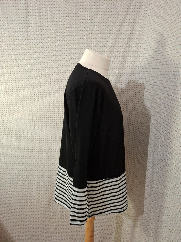 Pull léger noir rayé Shein - Taille L - 40