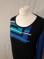 Pull noir à motifs Christine Laure - Taille XL - 42