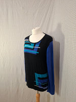 Pull noir à motifs Christine Laure - Taille XL - 42