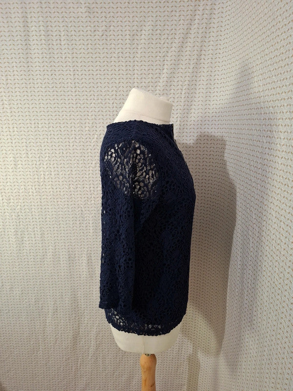 Top bleu marine - marque inconnue - Taille S - 36