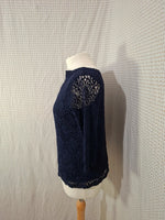 Top bleu marine - marque inconnue - Taille S - 36