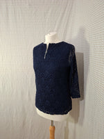 Top bleu marine - marque inconnue - Taille S - 36