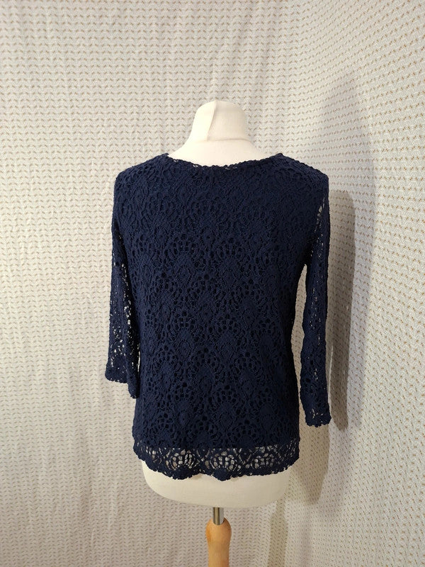 Top bleu marine - marque inconnue - Taille S - 36