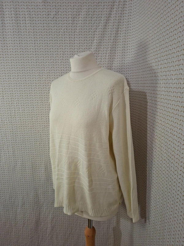 Pull blanc I.Odena - Taille 2XL - 44