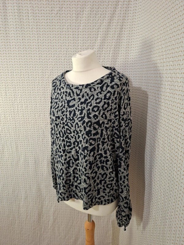 Pull léopard noir Promod - Taille M - 38