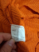 Pull col V orange Mademoiselle-Élégance - Taille S - 36