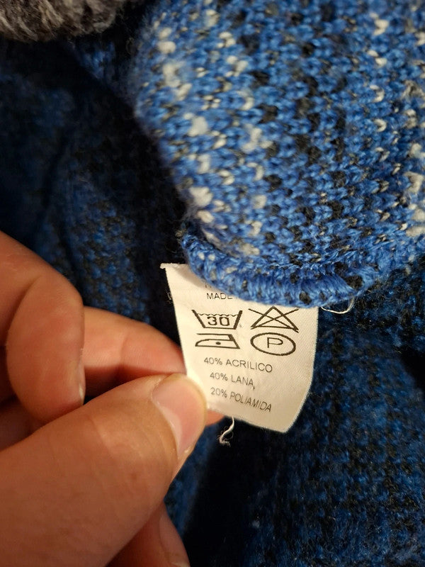 Pull bleu et blanc I.Odena - Taille S - 36