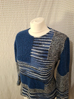 Pull bleu et blanc I.Odena - Taille S - 36