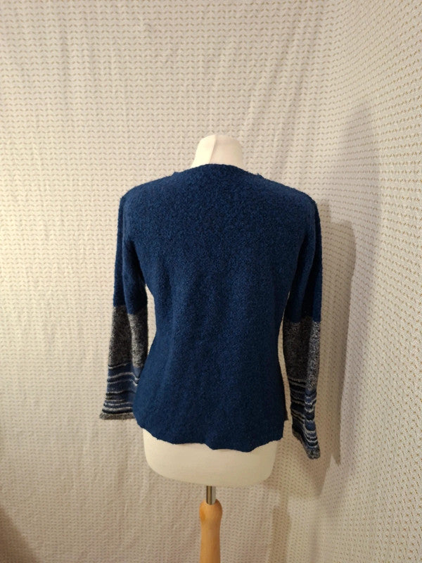Pull bleu et blanc I.Odena - Taille S - 36