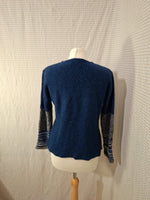 Pull bleu et blanc I.Odena - Taille S - 36