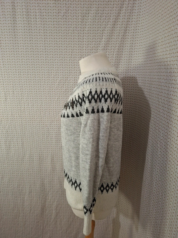 Pull blanc Camaïeu - Taille M - 38