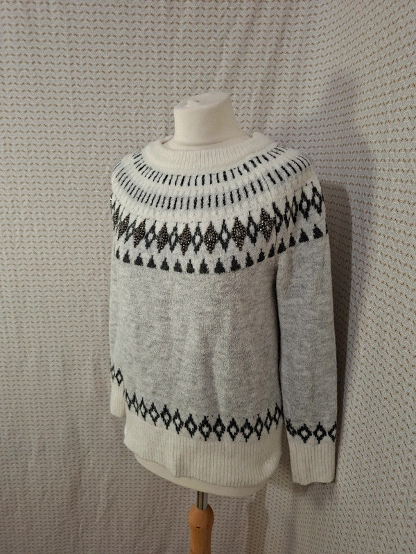 Pull blanc Camaïeu - Taille M - 38