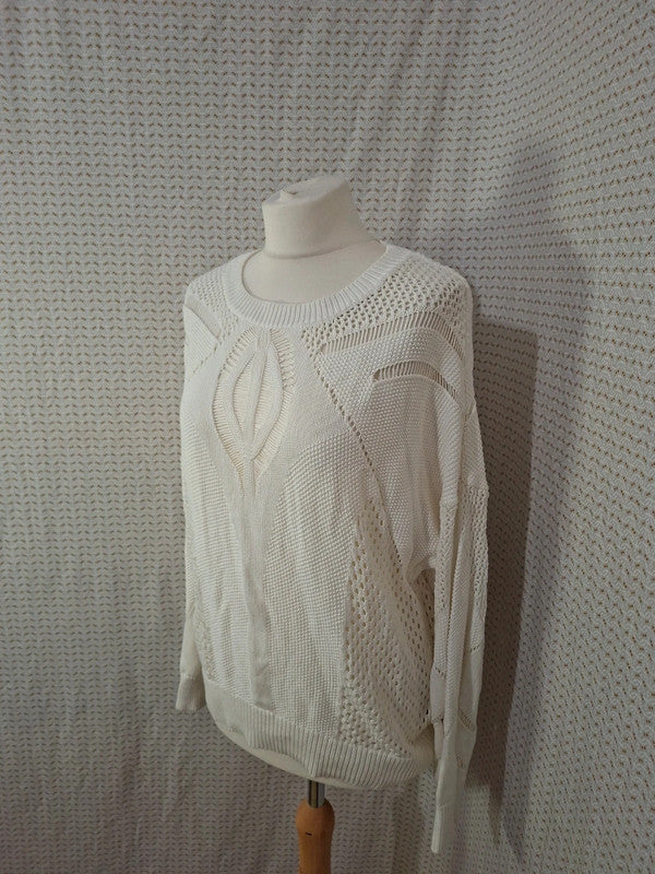 Pull blanc Kookaï - Taille M - Taille 38